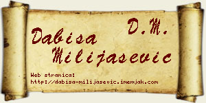 Dabiša Milijašević vizit kartica
